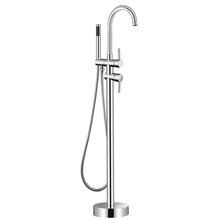 Freestanding floor mounted free standing shower bathtub faucet